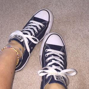 navy womens converse